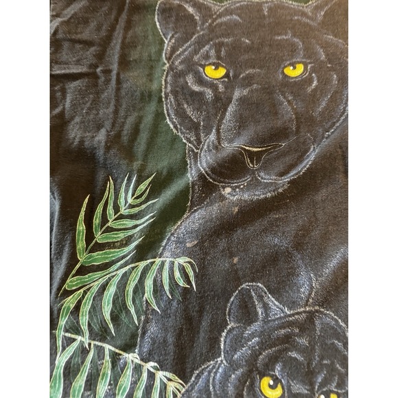 Vintage Kittens J Carr Puma Big Graphic Plants Black Shirt OSFA 80s/90s‎ - Picture 5 of 12